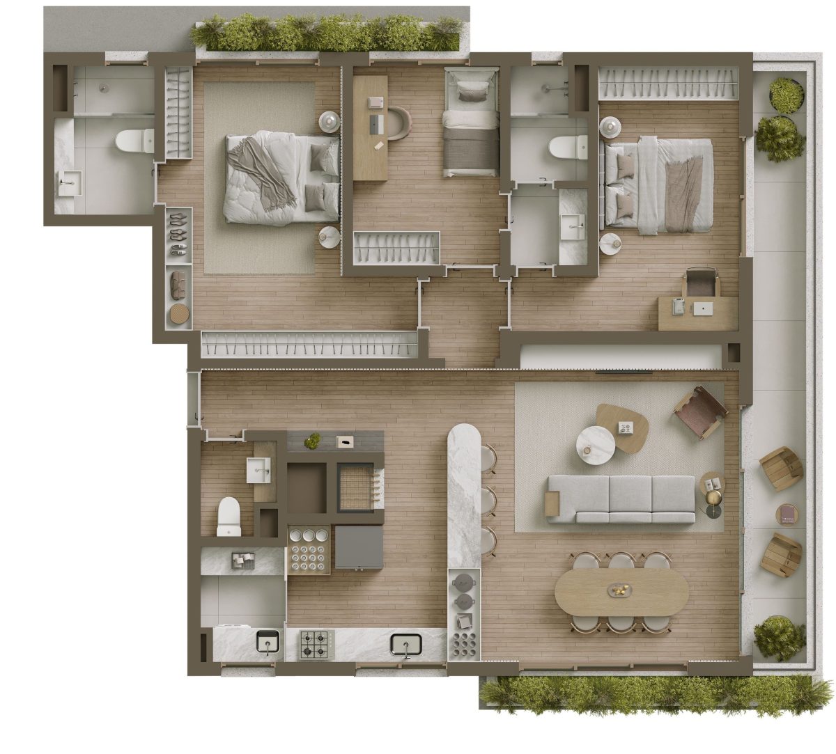 Apartamentos 701 e 1101