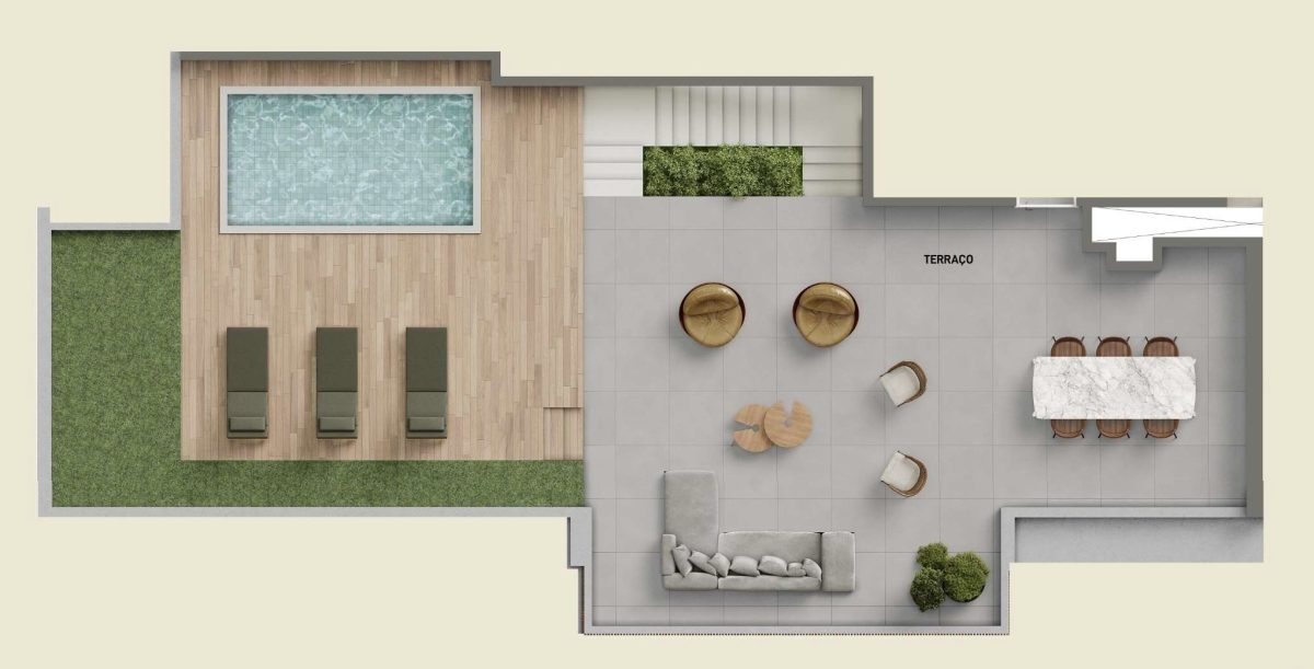 Planta 04 - 3 dorm 310m² - cobertura duplex - superior