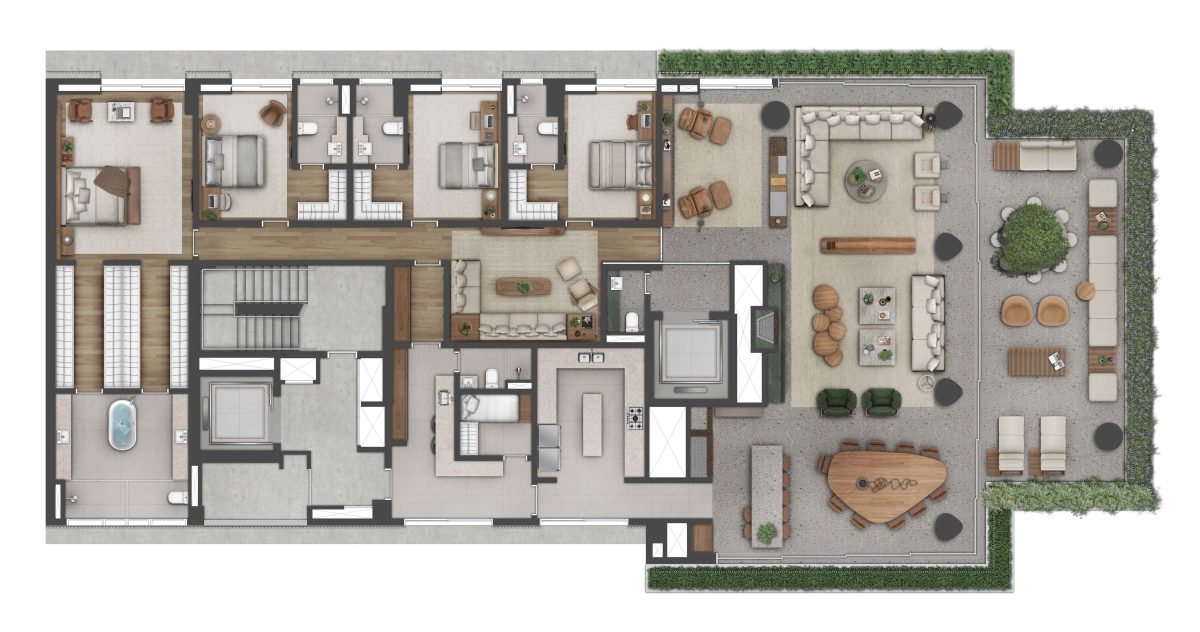 Planta Baixa Apartamento | Final 01 – Tipo 3