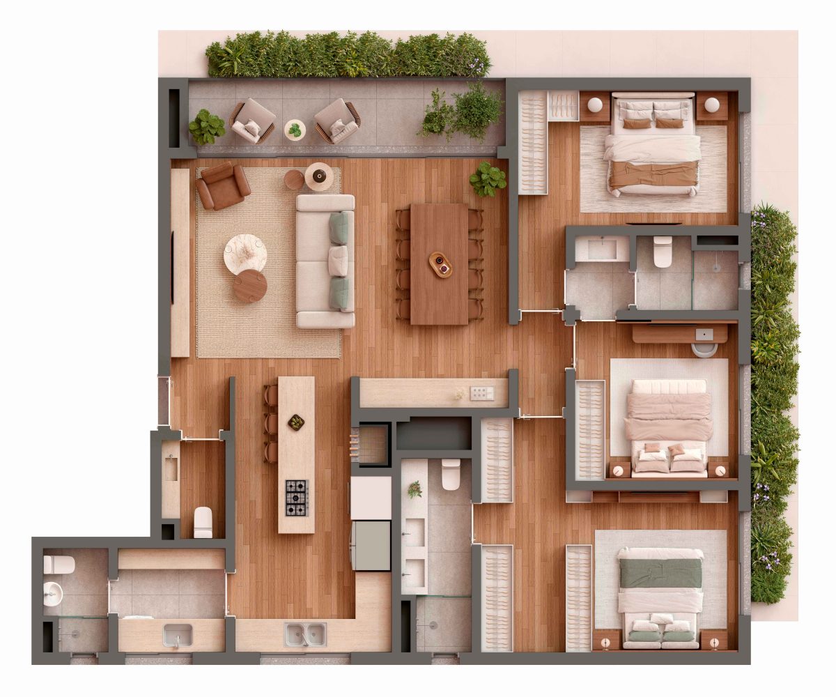 Tipo com Sacada - 139 a 142 m² - Final 01
