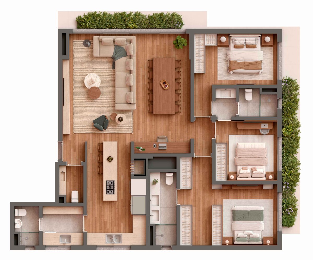 Tipo Living Estendido - 142 m² - Final 01