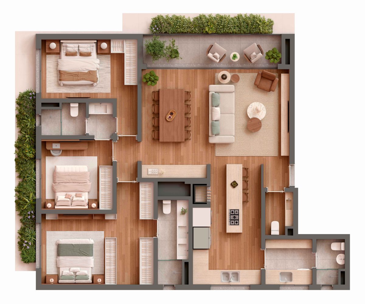 Tipo com Sacada- 139 a 142 m² - Final 02