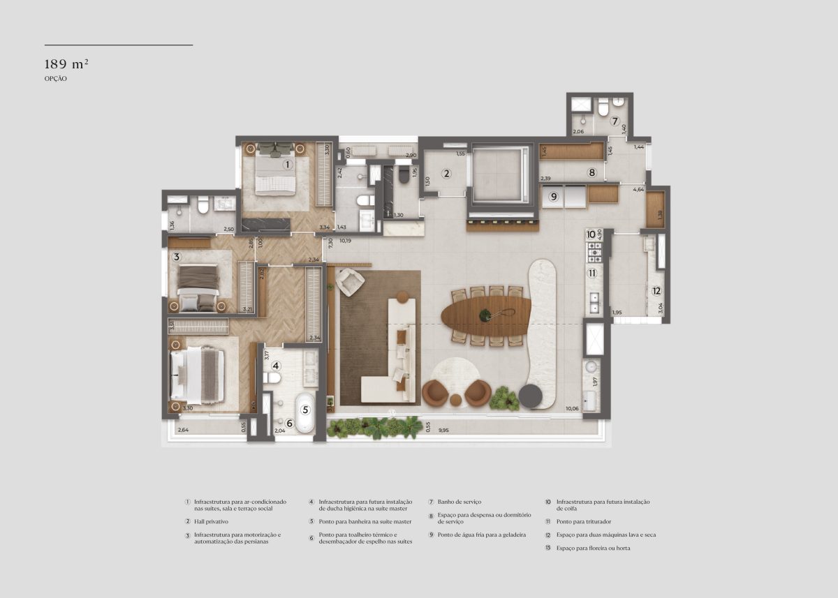 189 m²